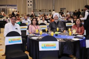 International delegates enjoying gala dinner during corporate incentive travel event in Sri Lanka